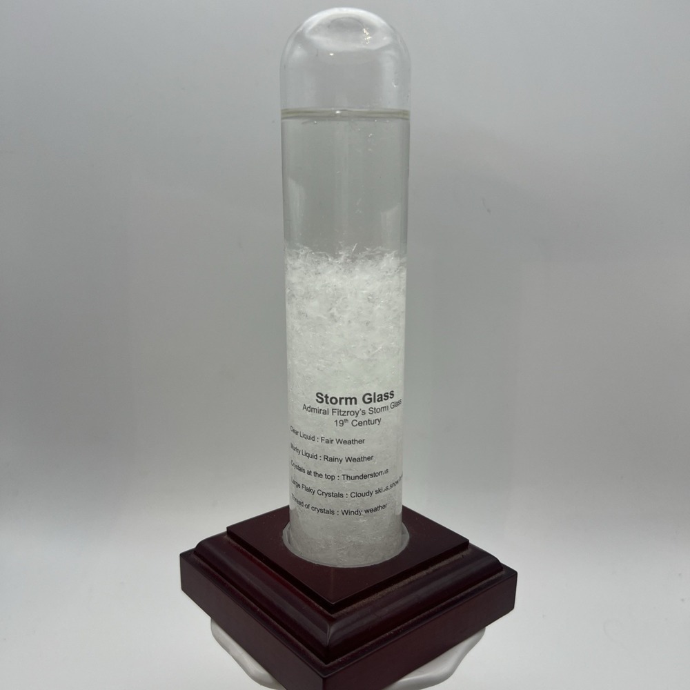 Vintage Admiral Fitzroy Storm Glass Weather Forecaster Predictor 19th Century